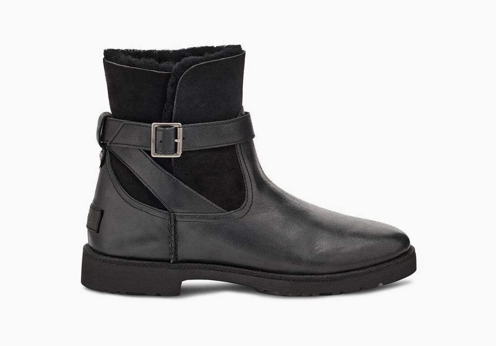 Ugg Classic Boot Womens - Ugg Romely Buckle Black - 027UMSJKD